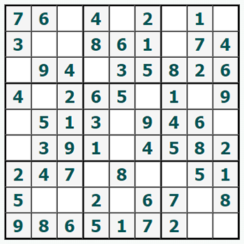 Cetak Sudoku #751